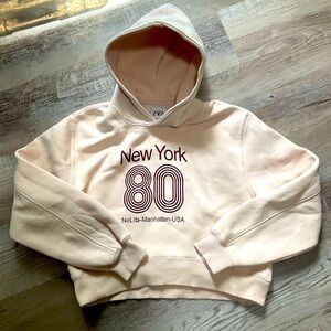 ZARA 13/14 pinkish cream hoodie